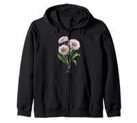 Aster Fleur Nom Scientifique Vintage Illustration Fleurs Sweat à Capuche