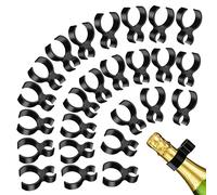 ASTER Lot de 25 clips de sécurité pour champagne et vin pour mariage, fête d'anniversaire