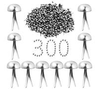 ASTER Lot de 300 mini attaches parisiennes rondes en laiton pour loisirs créatifs, décoration, scrapbooking, projets de bricolage (0,8 x 0,47 cm)