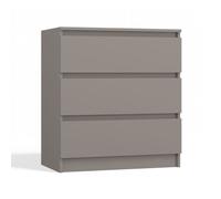 ASTER T3 | Commode chambre-bureau-salon 77x70x40 - 3 tiroirs gris