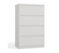 ASTER T4 - Commode chambre-bureau-salon 95.5x60x34.5 - 4 tiroirs blanc