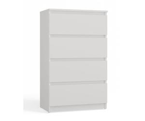 ASTER T4 - Commode chambre-bureau-salon 95.5x60x34.5 - 4 tiroirs blanc