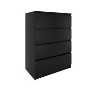 ASTER T4 - Commode chambre/bureau/salon 95.5x70x40 / 4 tiroirs - Meuble de rangement moderne Chiffonier Style Scandinave - Dressing