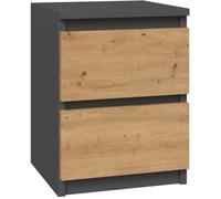 ASTER - Table de chavet style scandinave- 30x30x40 cm - Chevet 2 tiroirs - Meuble de chambre