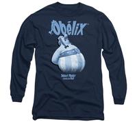 Asterix and Obelix Asterix & Obelix-Blue Grump Unisex Long Sleeve T Shirt, Navy, Bleu Marine, M Mixte