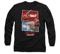 Asterix and Obelix Asterix & Obelix-Heroic Boxes Unisex Long Sleeve T Shirt, Black, Noir, M Mixte