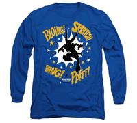 Asterix and Obelix Obelix-Asterix Fight Silhouette Unisex Long Sleeve T Shirt, Royal Blue, Bleu Marine, S Mixte