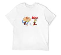 Asterix and Obelix T-Shirt Funny Ideiafix Adult White L