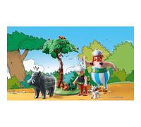 Playmobil 71160 Astérix : La Chasse au Sanglier - avec Les Gaulois Astérix, Obélix, Idéfix Le fidèle Compagnon d'Obélix et Un Sanglier - Dès 5 Ans