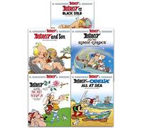 Astérix le Gaulois Série 6 Collection 5 Livres (26-30) (Astérix et l'Or Noir, Astérix et Fils, Astérix et le Tapis Magique, Astérix et l'Arme Secrète, Astérix et Obélix Tous en Mer)