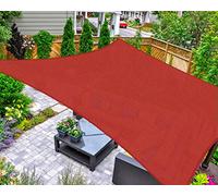 AsterOutdoor Voile d'ombrage rectangulaire 3 x 3 m, Anti-UV pour terrasse, Jardin, pelouse, activités de Plein air, Couleur Terre Cuite