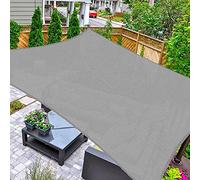 AsterOutdoor Voile d'ombrage rectangulaire 40,6 x 6 m, Anti-UV pour terrasse, Jardin, pelouse, activités de Plein air, Gris