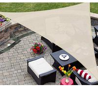 AsterOutdoor Voile d'ombrage Triangulaire Anti-UV pour terrasse, Jardin, pelouse, activités de Plein air, 40,6 x 40,6 x 40,6 cm, crème