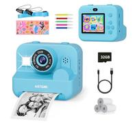 ASTGMI Appareil Photo Instantané, 2.4" Écran Appareil Photo Enfant avec Papier d'impression et Carte 32GB, Mode Selfie et Video, Cadeau Jouet pour Enfant Garçons Filles de 3-14 Ans(Bleu)