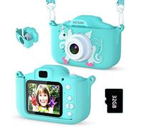 ASTGMI Appareil Photo pour Enfants, 2.0 Pouces Enfant Appareil Photo Numérique, Mini Caméra Rechargeable Caméscope Cadeau Jouet Filles Garçons de 3 à 10 Ans, vidéo HD 1080p, 32G SD Carte