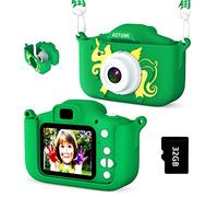 ASTGMI Appareil Photo pour Enfants, 2.0 Pouces Enfant Appareil Photo Numérique, Mini Caméra Rechargeable Caméscope Cadeau Jouet Filles Garçons de 3 à 10 Ans, vidéo HD 1080p, 32G SD Carte