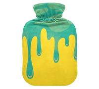 Asthetic Art Bouillotte mignonne avec housse souple, 2 L pour les crampes menstruelles, les thérapies par le chaud et le froid, Bolsa Caliente para Dolores Menstrual