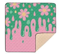 Asthetic Art Tapis de gymnastique pliable et coloré pour bébé, tapis de jeu rembourré léger pour bébés, enfants, tout-petits, nourrissons, 127 x 127 cm