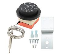 Astibym Thermostat de Ventilateur électrique,3 Broches, 250 V Ac | Régulateur de Température de Radiateur, Construction en Métal et Plastique, Sonde de Liquide ou de Contact