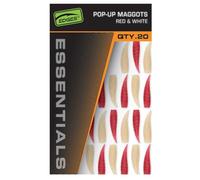 Fox Appât pop-up caoutchouc Maggots Edges Essentials 20 pièces (10 rouges/10 blanches) Taille unique