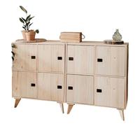 Astigarraga Buffet en bois de germination - Étagère miracle d'espace - Commode avec 8 portes - Armoire en bois massif - Étagère cube en bois massif - Ecolabel UE - Certifié PEFC