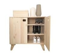 Astigarraga Ensemble d'étagères - Commode en bois massif - Armoires avec portes et pieds - Pin - Ecolabel UE - Certifié PEFC