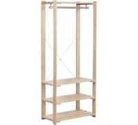 Astigarraga - Penderie en pin massif Nova 76.5 x 38.5 x 174.5 cm beige