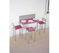 ASTIMESA Mur Table de Cuisine, métal, Fuchsia, 90 x 50 cm ou 90 x 30 cm
