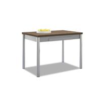 ASTIMESA - Table de Cuisine Extensible - Structure en Aluminium avec Couvercle laminé - Couleur chêne foncé - Idéale pour Les Petits espaces - Dimensions : 90 x 50 cm - Extensible : 140 x 50 cm