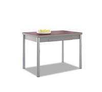 ASTIMESA - Table de Cuisine Extensible - Structure en Aluminium et Couvercle - Couleur Bordeaux - Idéale pour Les Petits espaces - Dimensions : 90 x 50 cm - Extensible : 140 x 50 cm