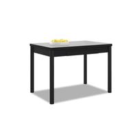 ASTIMESA - Table de Cuisine Extensible - Structure Noire avec Couvercle laminé - Couleur Grise - Idéale pour Les Petits espaces - Dimensions : 90 x 50 cm - Extensible : 140 x 50 cm