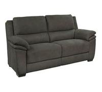 ASTIO - Canapé Fixe 2 Places Tissu Gris Foncé -
