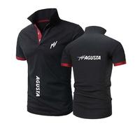 ASTLXLCRS Polo Homme Manches Courtes Style Streetwear Respirant À Col Confortable avec Boutons M.V-HeiHongSe||x_s