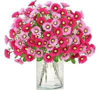 ASTNIC Lot de 3 Fleur Artificielle de Marguerite, Bouquet de Fleurs Artificielles en avec RéAlistes Plantes Artificielles Interieur Fausse Fleur pour Vase Decoratif, Deco Halloween Automne Maison