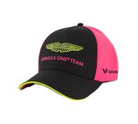 Aston Martin F1 2025 Casquette Édition Spéciale Las Vegas Noir/Rose - Taille Unique
