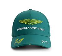 Aston Martin F1 2025 Casquette Équipe Fernando Alonso Vert - Taille Unique | Impression HD du logo Aston Martin F1 Team, Logos des partenaires sur les côtés et à l'arrière
