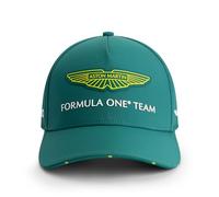 Aston Martin F1 2025 Casquette Équipe Stroll Enfant Vert - Taille Unique | Impression HD du logo Aston Martin F1 Team, Logo et numéro du pilote Lance Stroll '18' sur la visière