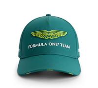 Aston Martin F1 2025 Casquette Équipe Vert - Taille Unique | Impression HD du logo Aston Martin F1 Team, Logo AMR25 sous la visière, Logos des partenaires sur les côtés et à l'arrière