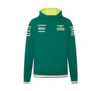 Aston Martin Sweat à capuche F1 de l'équipe 2024 Officiel Homme Vert Taille S