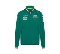 Aston Martin F1 Team 2024 1/4 Zip Homme - Vert, Vert, S (FR/ES, Alpha/Lettres, XS, Taille Normale, Taille Normale, Vert)