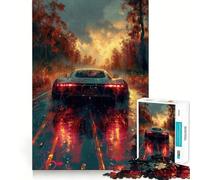 Aston Martin Puzzle pour adultes - 1000 pièces - Noir - Ajustement parfait - Décoration - Jeu de réflexion - Amusement, temps confortable, jeu, anniversaire, cadeau de loisirs (50 x 75 cm)