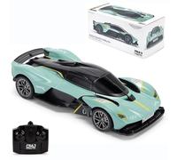 Aston Martin Valkyrie AMR Pro Voiture télécommandée à l'échelle 1:24 sous licence officielle Racing Green - Voiture RC parfaite pour garçons et filles