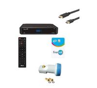 ASTON Récepteur TV satellite HD Connect + Carte Viacess Fransat PC6 + Câble HDMI + LNB -HD ME