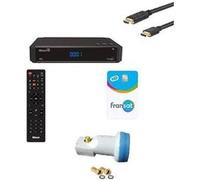 ASTON Récepteur TV satellite HD Connect + Carte Viacess Fransat PC6 + Câble HDMI + LNB -HD ME G