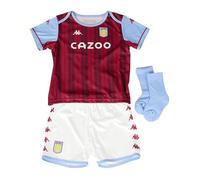 Aston Villa Kit Domicile Rouge/Bleu Bébé Kappa 2021/2022 6 mois