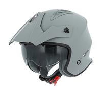 Astone Helmets - Casque de moto MINI CROSS monocolor - Casque jet au look enduro - Casque de moto look cross - casque de ville compact - matt grey S