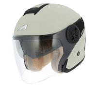Astone Helmets - Casque jet DJ10-2 monocolor - Casque jet à écran long - Casque jet moderne en polycarbonate - matt cream/black XL