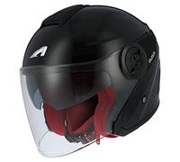 Astone Helmets - Casque jet DJ10-2 monocolor- Casque jet à écran long - Casque jet moderne en polycarbonate - Gloss black L