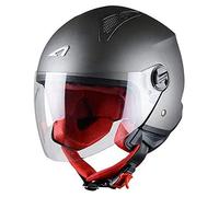 Astone Helmets - MINIJET monocolor - Casque jet - Casque jet urbain - Casque moto et scooter compact - Coque en polycarbonate -Titanium XL