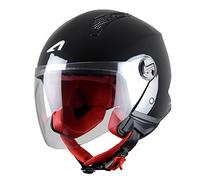 Astone Helmets - MINIJET monocolor - Casque jet - Casque jet urbain - Casque moto et scooter compact - Coque en polycarbonate - Black Gloss XS